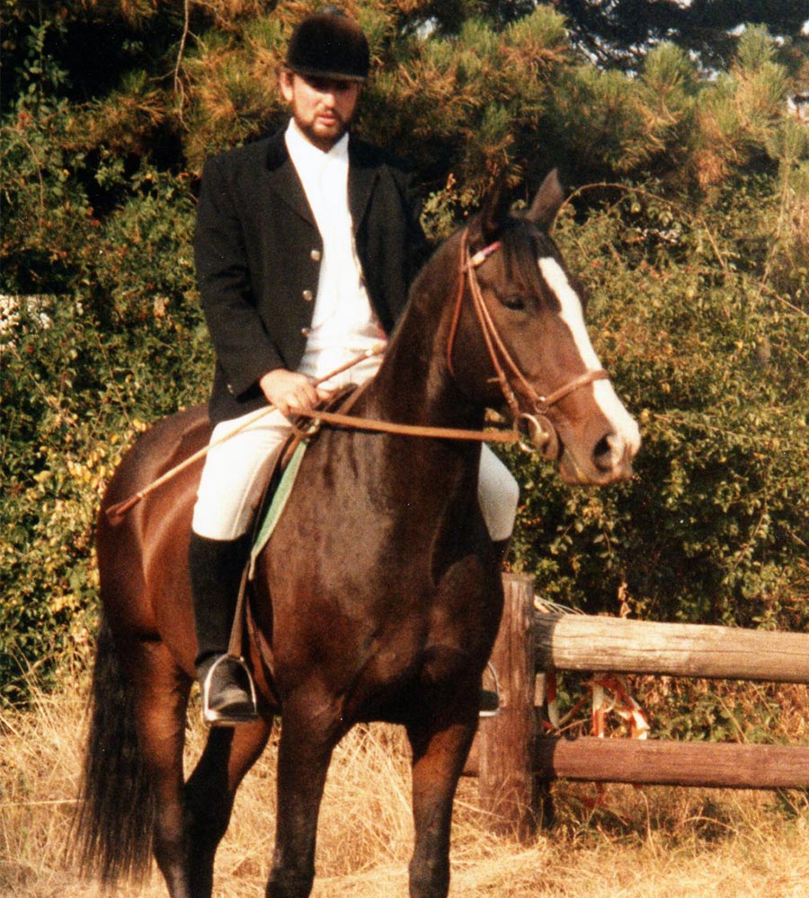 Jean-Louis Moissenet, avec son cheval